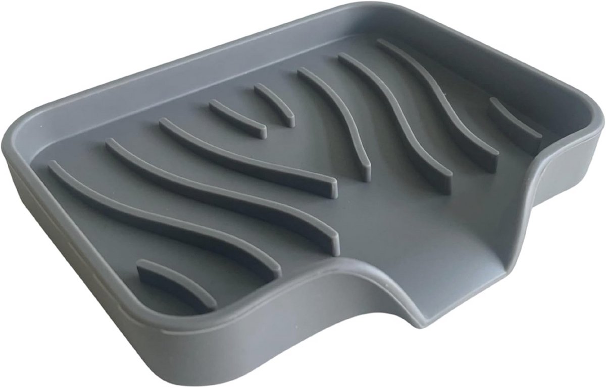 Antislip siliconen zeepbakje met afvoer voor badkamer en keuken