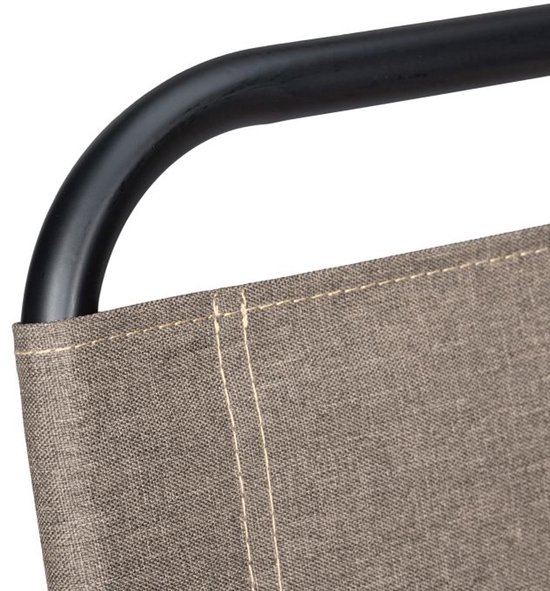 Doodadeals® Campingkruk - Viskruk - Opvouwbaar Draagbaar - Met Opbergvak & Rugleuning - Tot 120 kg - Beige - Compact van Doodadeals — afbeelding 4