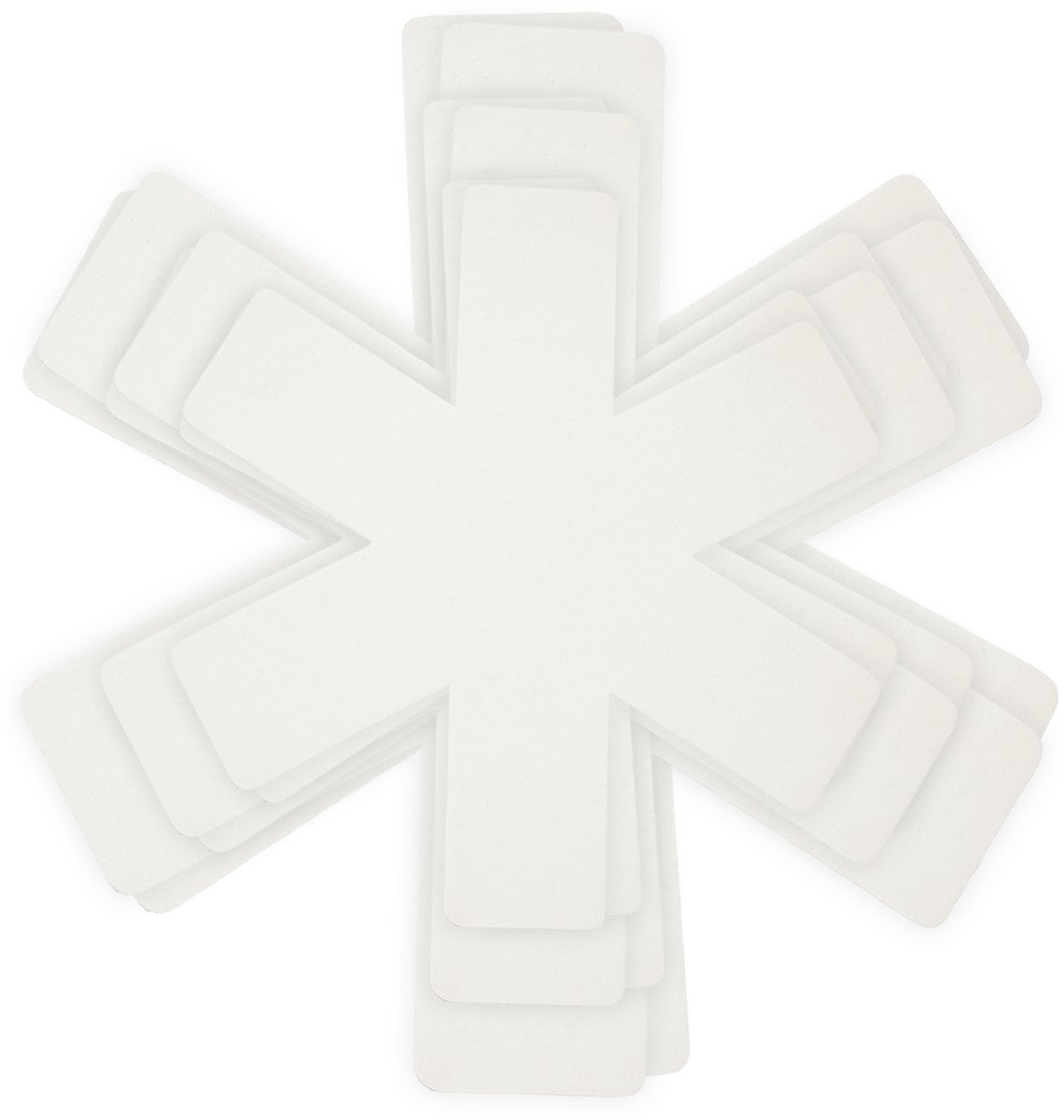 Pannenbeschermers set van 6 Wit - 38cm - 35cm - 26cm - Panbeschermers - Beschermset - Gerecycled - Geen krassen - Hittebestendig