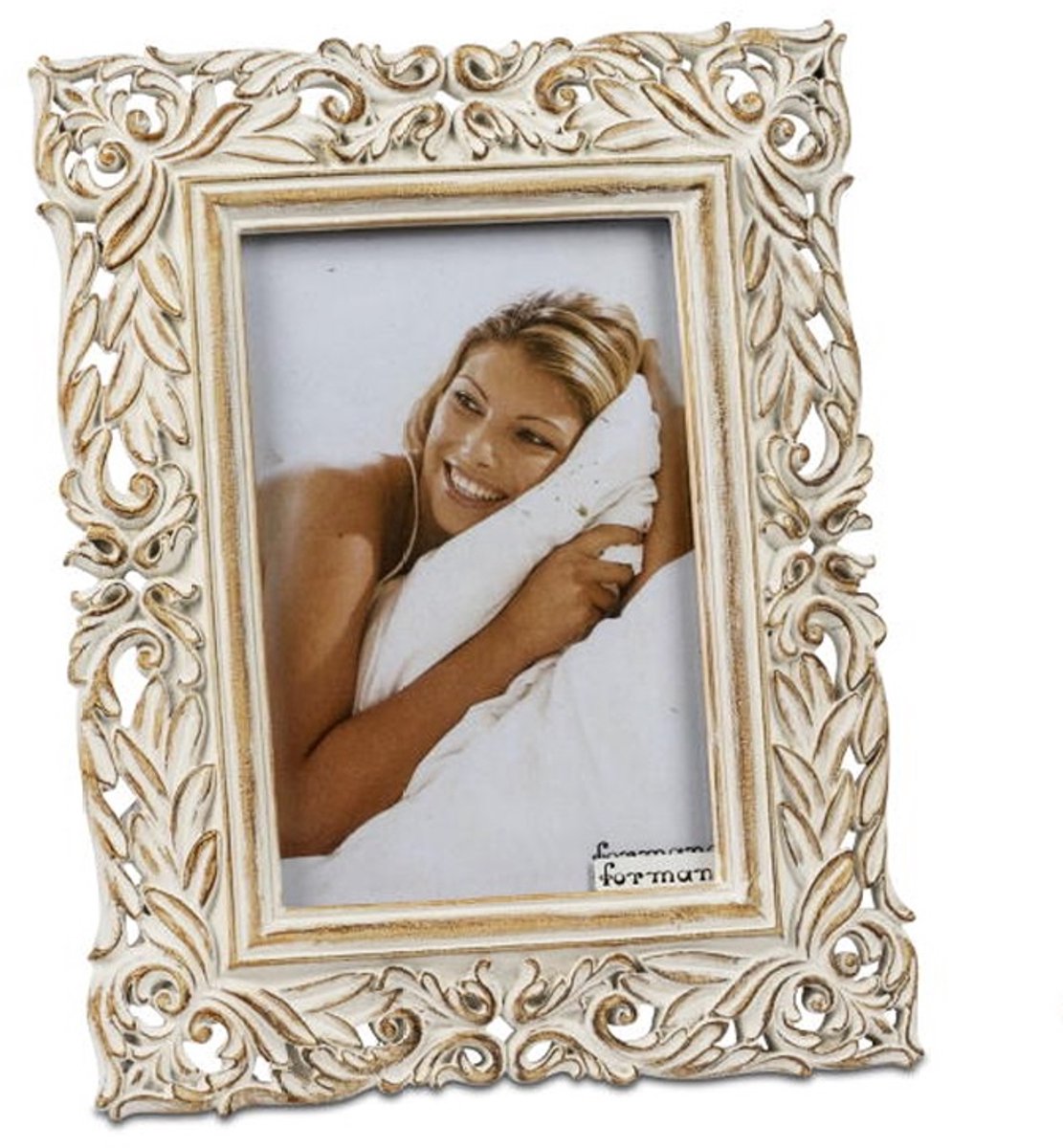 Fotolijst - 10x15 - Goud - Wit\Goud- Polyresin.