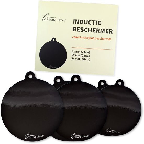 Living Direct Inductie Beschermer Set - 5 Stuks - Kookplaat Beschermer - Afdekplaat Inductie - Inductie Matjes Rond - Panbeschermers - Hittebestendig tot 280 ºC
