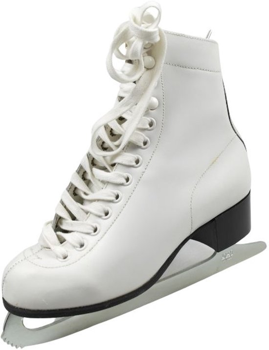 Kunstschaatsen - Schaatsen - Dames - Leren Schaatsen met Hak - Veter Schaatsen - Comfortabel en Stabiel - Extra Enkelsteun - Klassieke Schaatsen - Afkomstig uit Canada & Tsjechoslowakije - Wit - Alle Maten Leverbaar