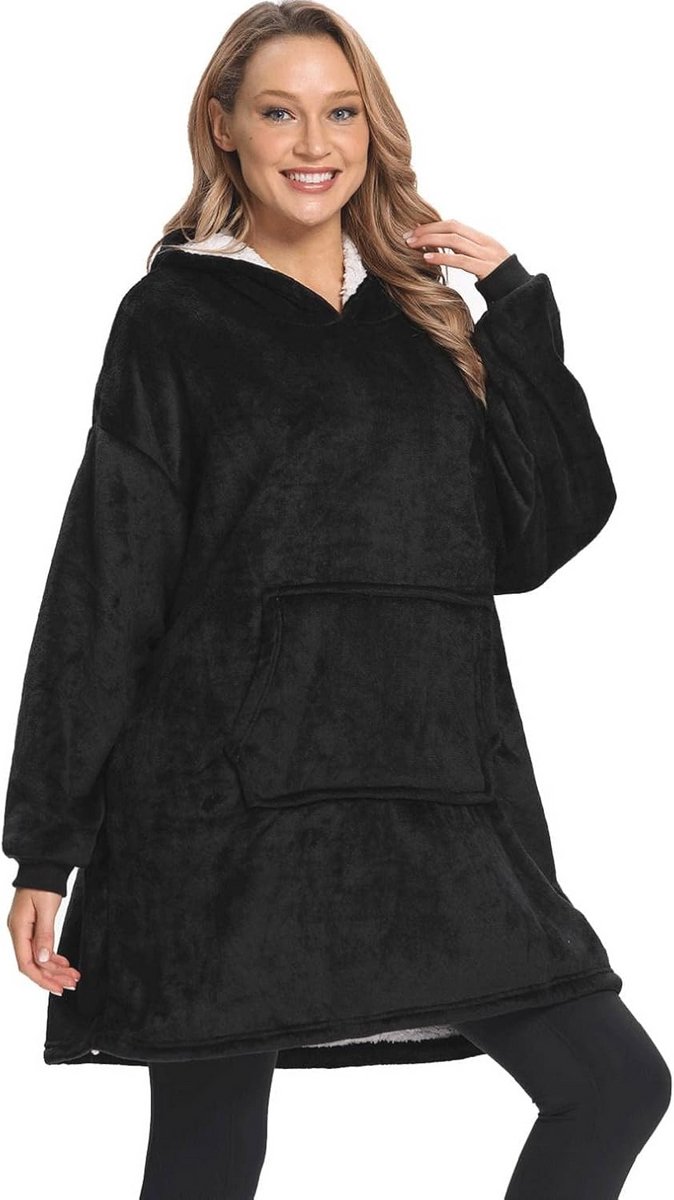 Oversized Deken met Capuchon en Mouwen voor Volwassenen en Tieners - Zacht, Warm en Multifunctioneel