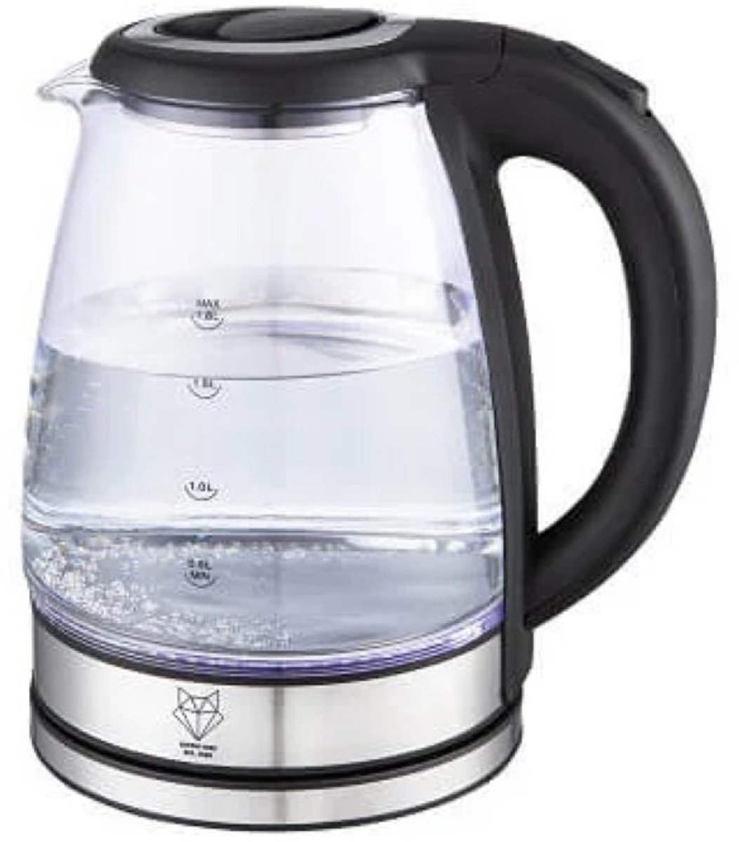 Gustav Voss Waterkoker Paris - 1.8L - Glas - 360° Draaibare Voet - 1800W