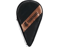 TigrePadel - Padeltas - Padel hoes - Padel tas - Racket Cover - Heren/dames - Geschikt voor 1 padel racket - Zwart/Koper - Waterafstotend - Met draagkoord - Geschikt voor Alle Padel Rackets