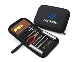 Nifkos - Premium Bandenreparatieset 46 delig - Motor - Bandenreparatieset – Banden reparatieset - Reparatie set Banden - voor auto - bestelwagen - motorfiets - kofferbak