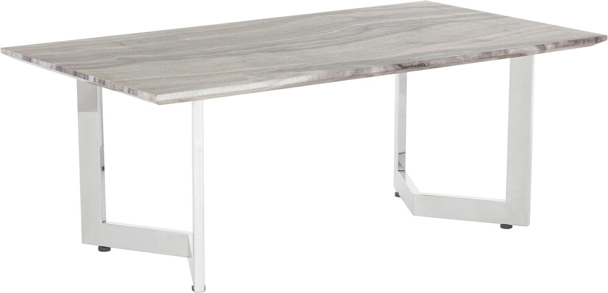 Notio Living Tinto-Eettafel - 110 cm - Marmerlook Grijs