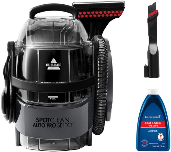 BISSELL SpotClean Auto Pro Select Draagbare Vlekkenreiniger - Tapijtreiniger voor Bank, Auto & Matras - Carpet Cleaner Apparaat - Reinigingsmachine - Zetelreiniger - 3730N