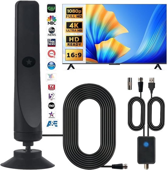 Digitale Antenneversterker Voor 2 Apparaten - UHF VHF Kabel-TV DVB-T Signaal Booster