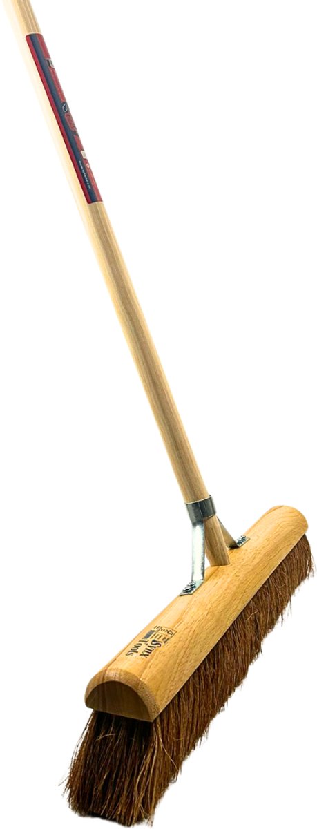 Synx Tools bezem Coco BinnenBezem 50 cm - Bezem - Bezems - Zaalveger - kokos - Zachte Bezem - Veger - Cocos haren - met Houten steel 150cm van Synx Tools — afbeelding 4