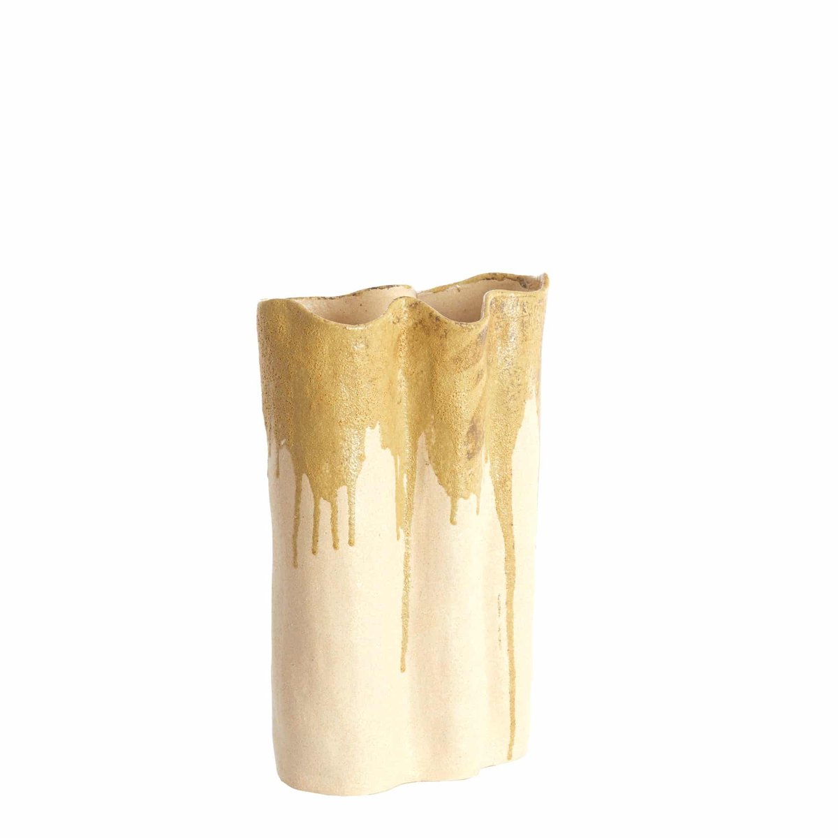 Light & Living Vaas Flovilla - Wit - 26x14x40cm - Keramiek - Bohemian - Bloemenvaas - Woondecoratie - Decoratieve vaas voor woonkamer of slaapkamer