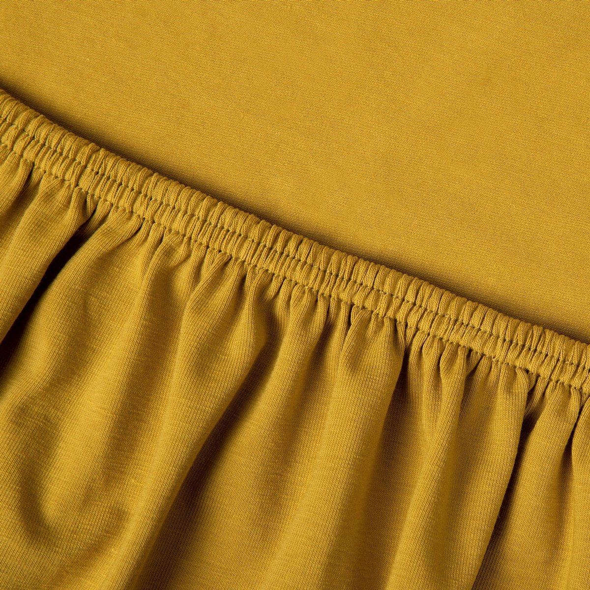 kayori Saiko Hoeslaken Premium Jersey - 140-160x200-220cm - Matrasdikte 35 cm - Biologisch Katoen - Okergeel