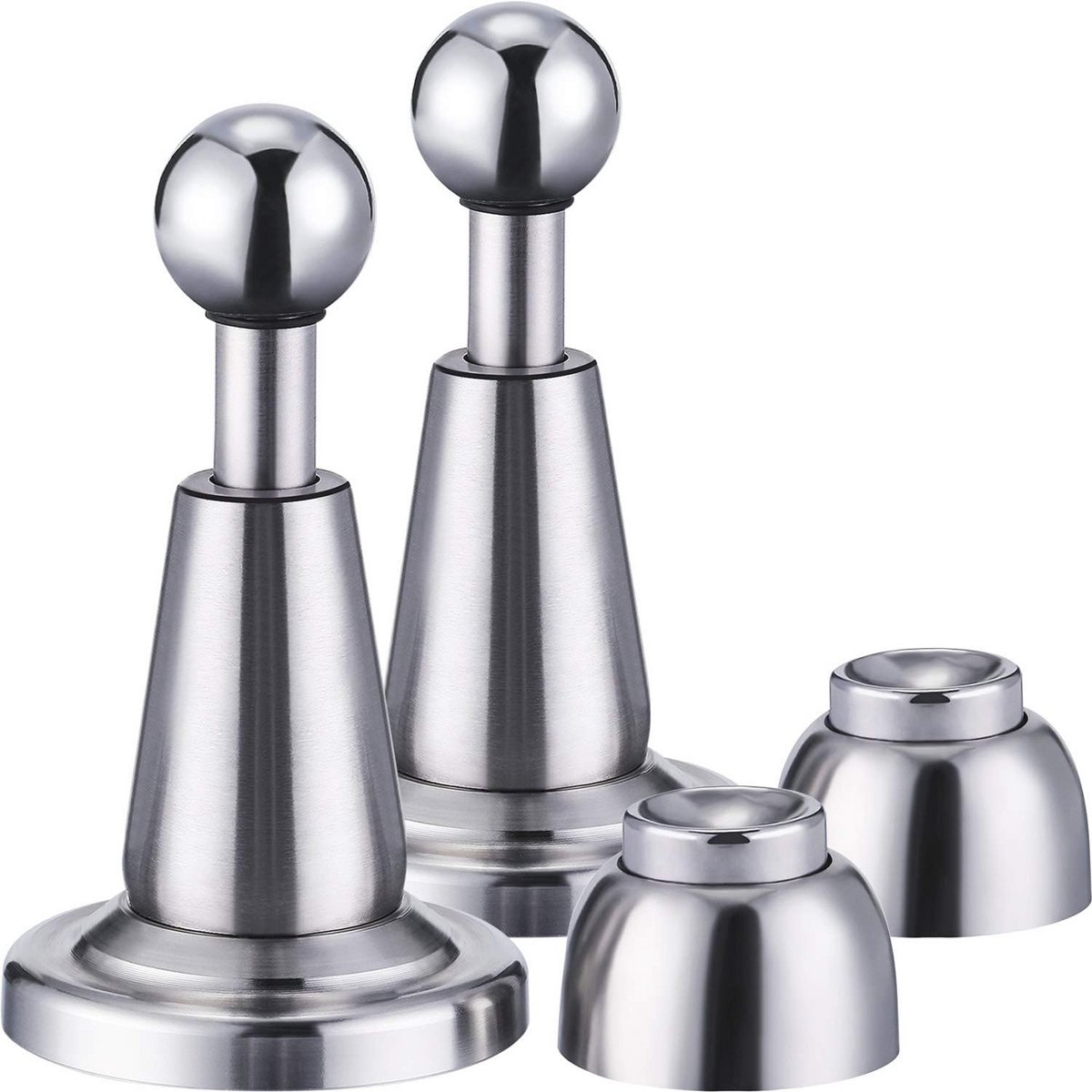 Magnetische Deurstopper Roestvrij Staal - 2 Pack