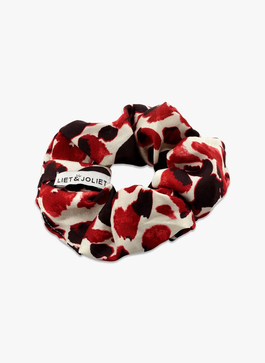 Scrunchie satin Hazel rood