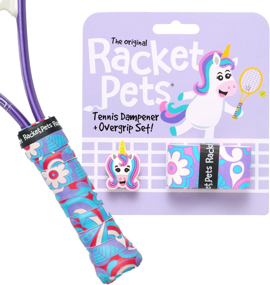 Tennis Overgriptape en Schokabsorberende Demper Set voor Racket