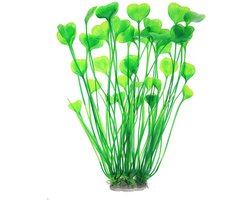 Aquariumplant Kunstplant - 40 CM - Nepplanten - Hoge plant geschikt voor in het water - Groene bladeren - Geschikt voor Aquarium of Terrarium - Groen