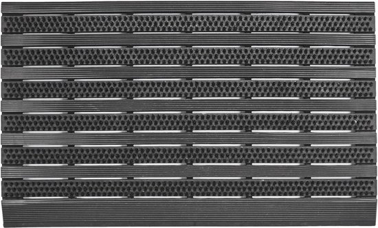 Tapis d'extérieur 76 x 46 cm - Grijs - Brosses en TPE et PET - Antidérapant - Résistant aux intempéries - Excellente fonction raclage - 3,2 kg