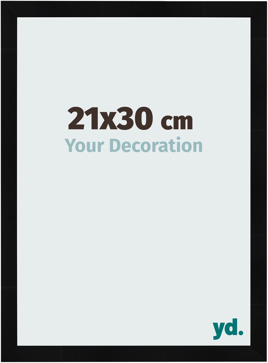 yd. Your Decoration - Fotolijst 21x30 cm - MDF - Zwart Hoogglans - Pisa