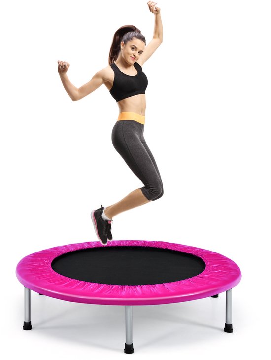 COSTWAY φ Mini-trampoline, 97 cm, opvouwbare trampoline, kindertrampoline tot 150 kg belastbaar, tuintrampoline, indoor- en outdoortrampoline voor kinderen en volwassenen