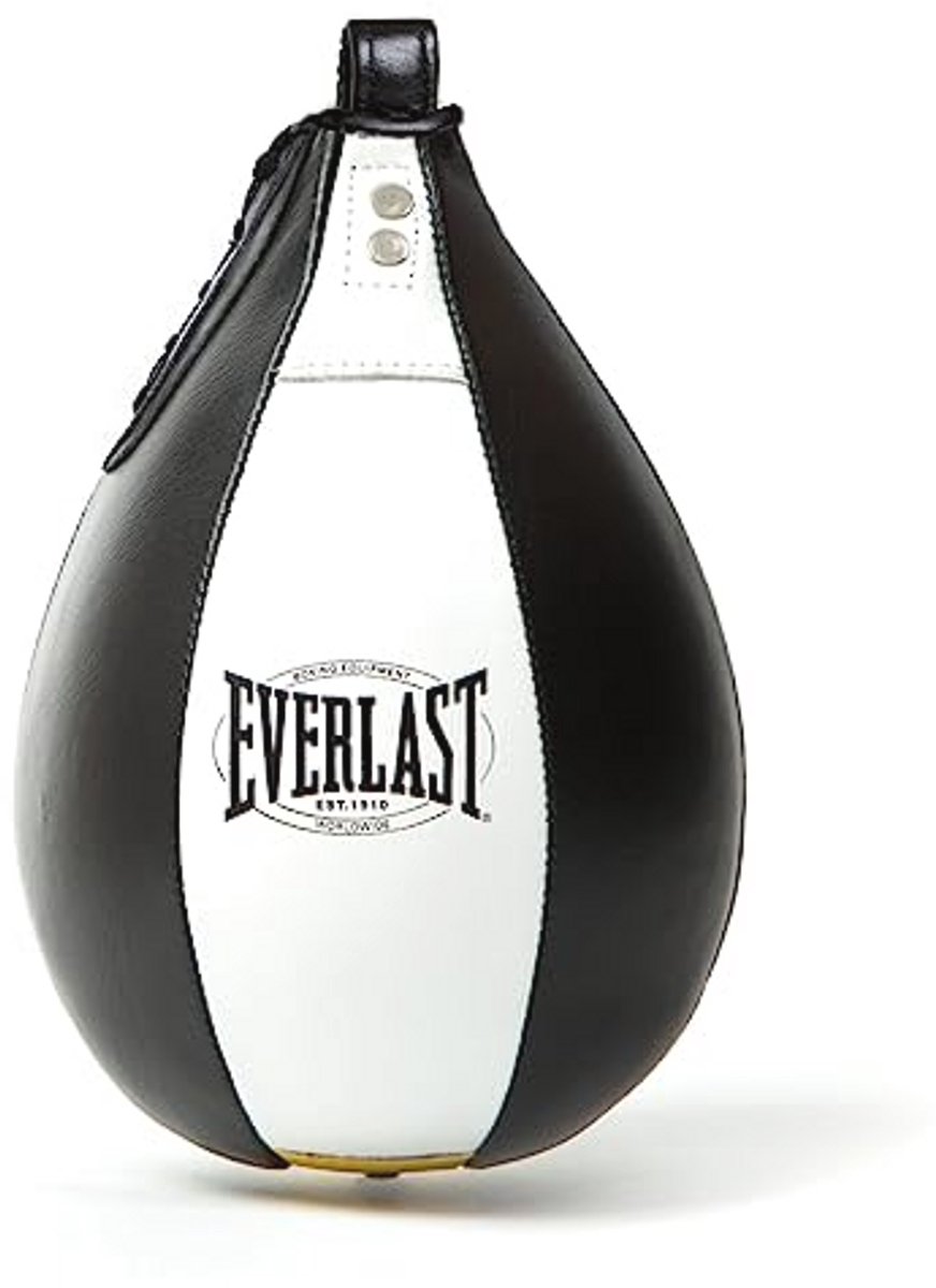 Speed Bag 9"x6" - Zwart/Wit - Duurzaam Leer voor Maximale Prestaties