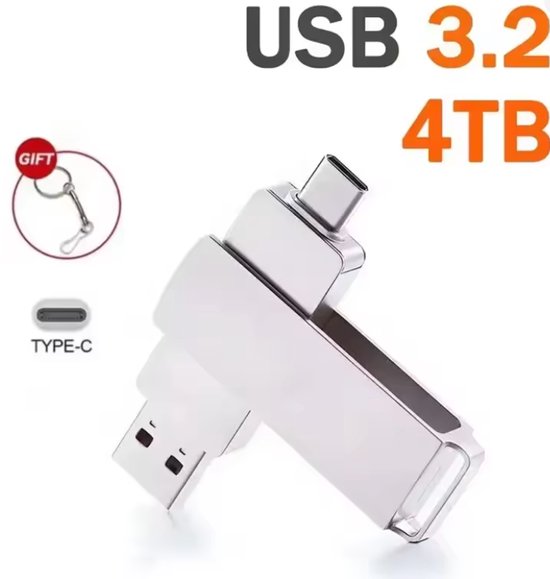 Usb Plug Flashdrive 4TB usb flashdrive 4 in 1 | USB-C Stick | externe oplag | Dual ...