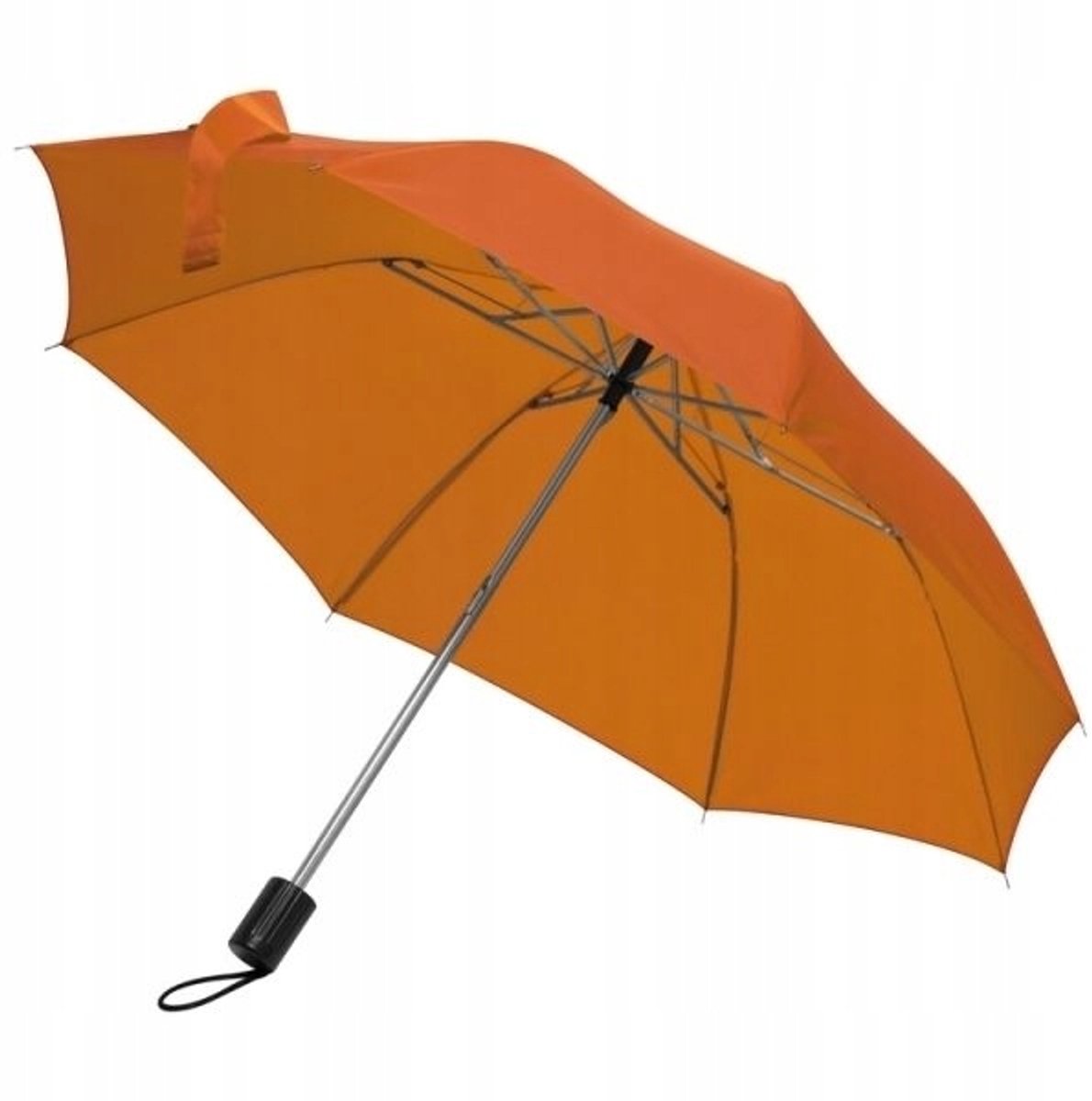 Merkloos Handmatige paraplu, oranje, compact en stevig