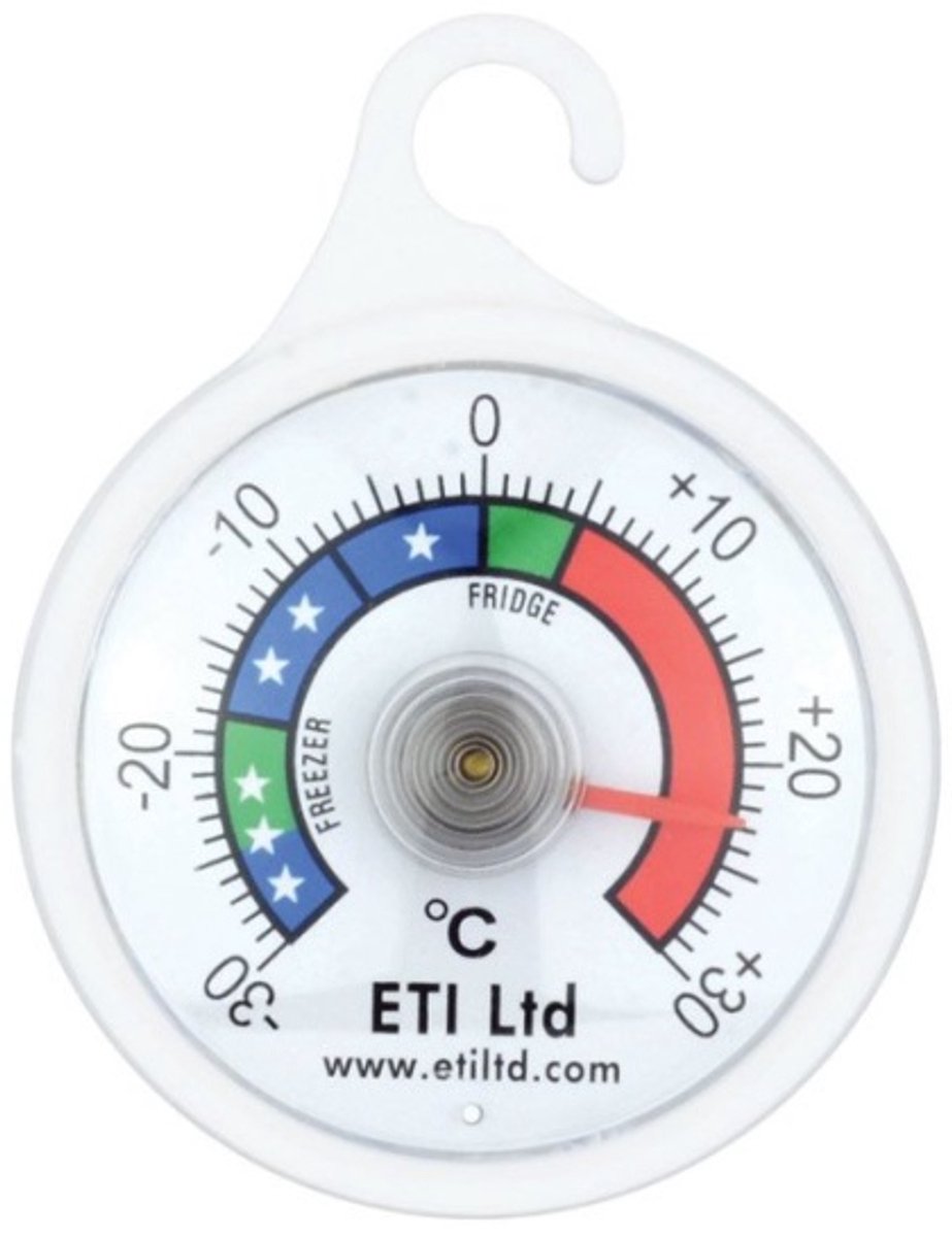 ETI - 20 stuks Koelkastthermometers Ø 52mm - Nauwkeurige Koelkast & Vriezer Thermometer