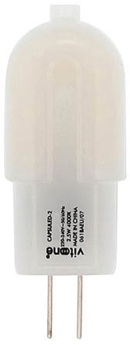 VITO LED Capsule Steeklamp G4 - 2.5W (vervangt 20W) - 200lm - 2700K - 220-240V - Dimbaar - Ø16mm - Energiezuinig