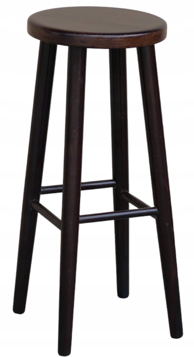 Houten barkruk 73 cm hoog, bruin (noten)