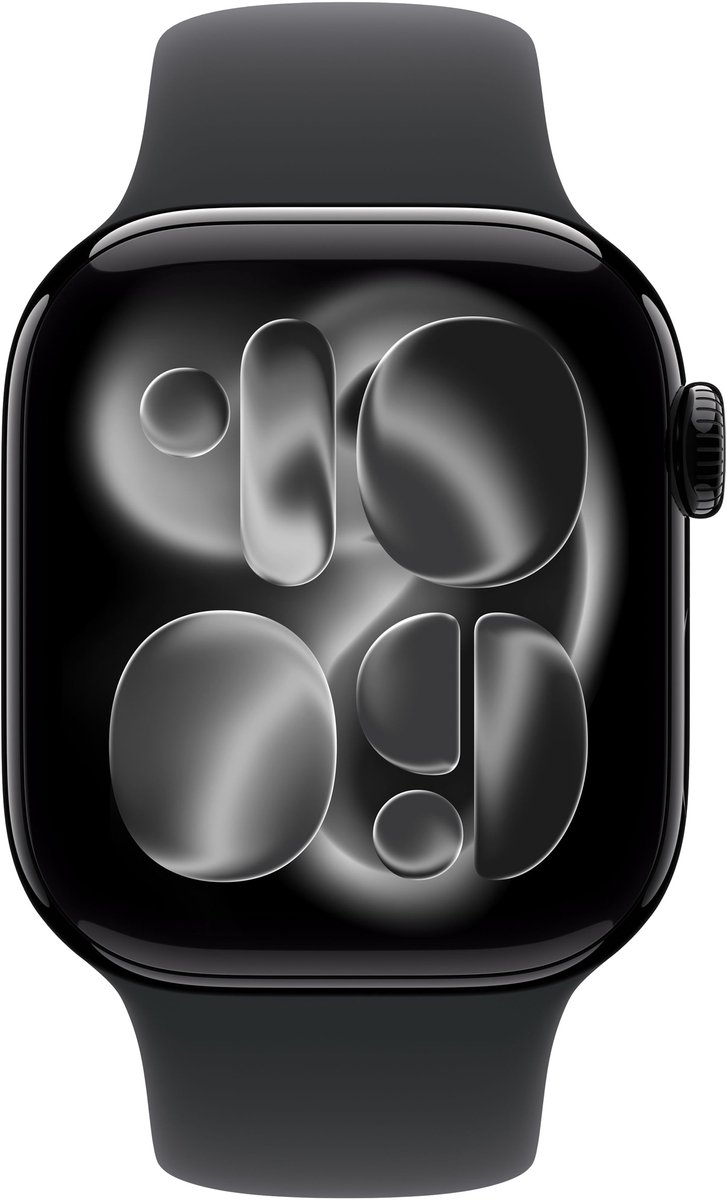 Apple Watch 11 Sporthorloge Wifi 42mm Jet Black Aluminium - afbeelding 2