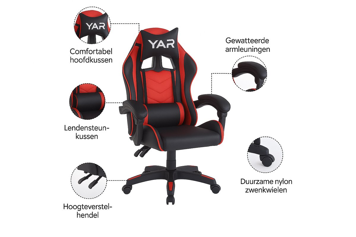 YAR Gamingstoel - Ergonomische - afbeelding 2