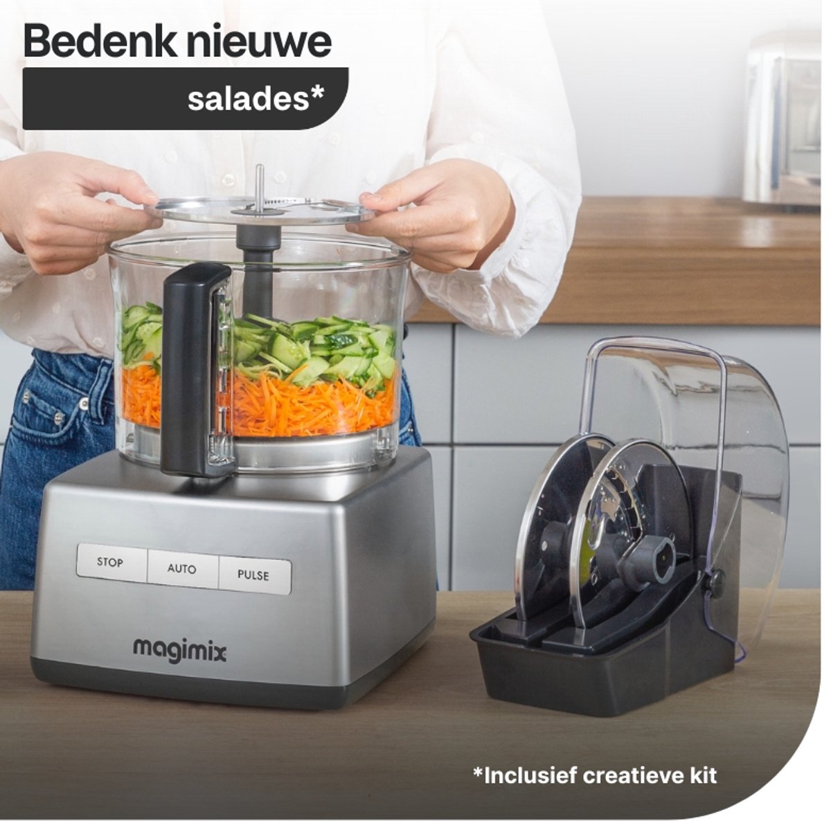Magimix CS 5200 XL Premium Foodprocessor - Keukenmachine met Sapcentrifuge - Zwart thumbnail 4