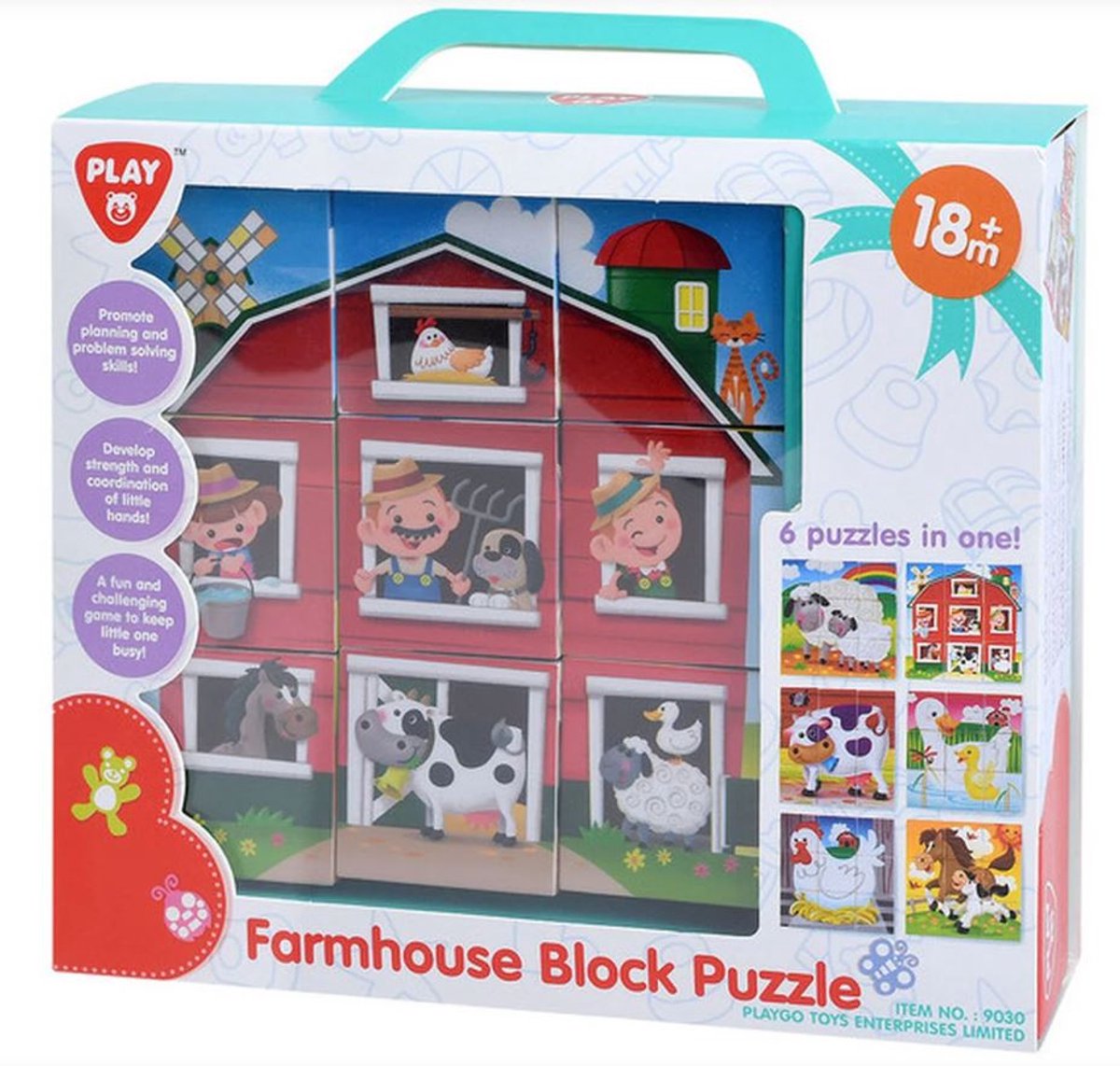 Playgo -Farmhouse Block Puzzle Art 9030