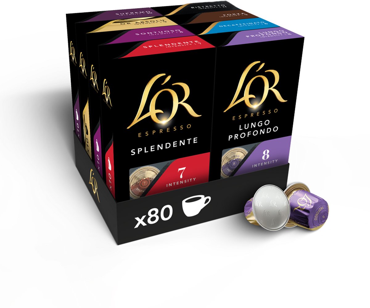 L'OR koffiecups variatiepakket - 8 x 10 capsules