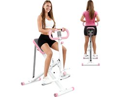 Professionele Squat Machine, Opvouwbare Trainingsapparaat, Verstelbare Zitting + Weerstandsbanden, Digitale Monitor, Volledig Lichaamstraining, Bilspier Trainer