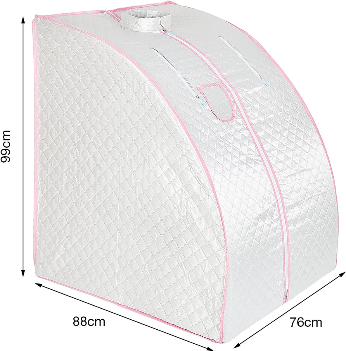Draagbare 1,8" stoomsauna, afslankende sauna, stoomcabine, gewichtsverliestherapie, 1000W, zilver thumbnail 3