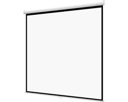 VEVOR Handmatig projectiescherm, 120 inch 1:1 4K 1080 HD, intrekbaar projectiescherm, aan de muur bevestigde filmprojectie met trekkoord, draagbaar oprolbaar scherm voor thuisbioscoop