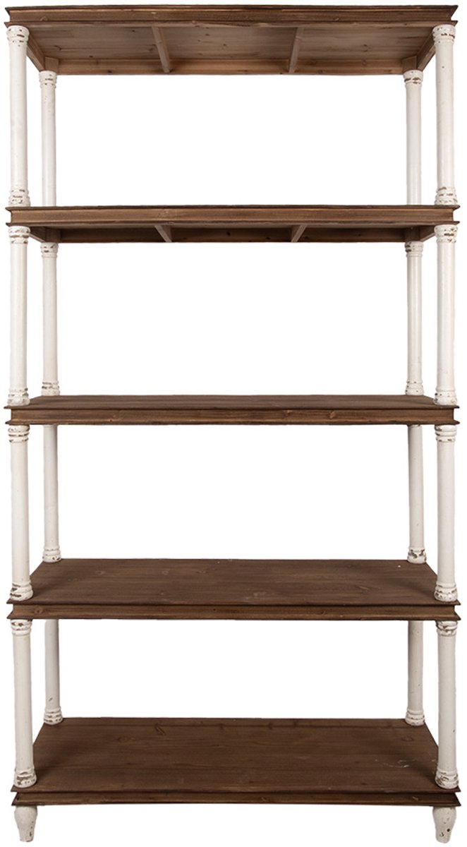 Clayre & Eef Kast 110x40x210 cm Wit Hout