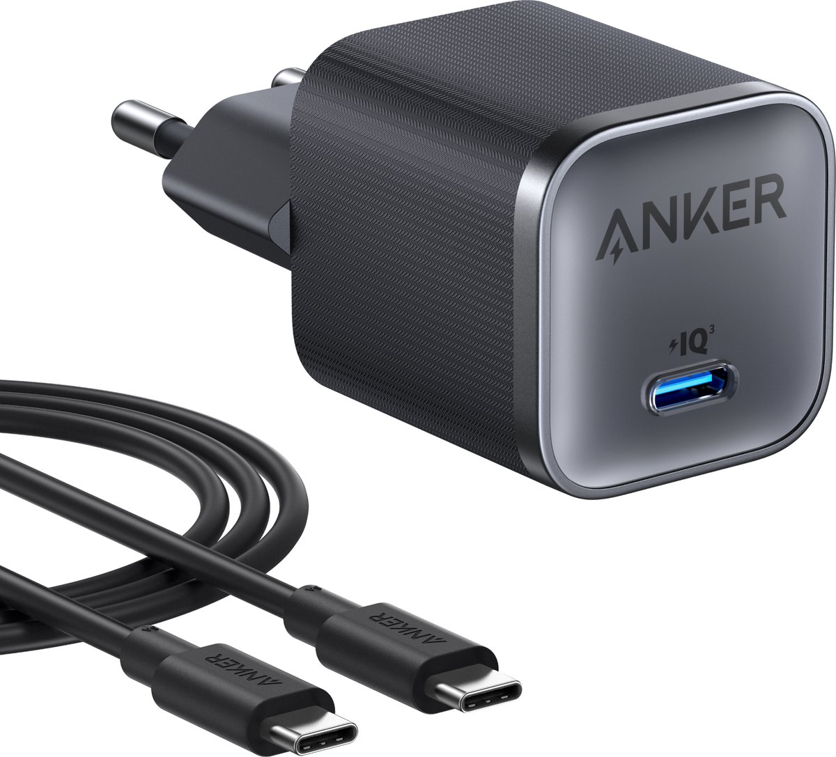 Anker Nano Charger (45W 1C) – Compacte GaN USB-C-oplader – Zwart