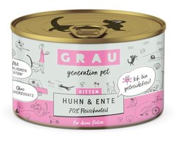 Grau Graanvrij Kattenvoer Kip & Kalkoenharten - 6 x 200 g
