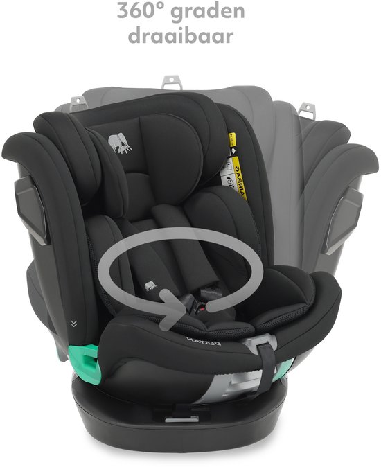 Deryan Colin Luxe I-size Autostoel - Groep 0-1-2-3 - Isofix - 360° draaibaar - Zwart van Deryan — afbeelding 2