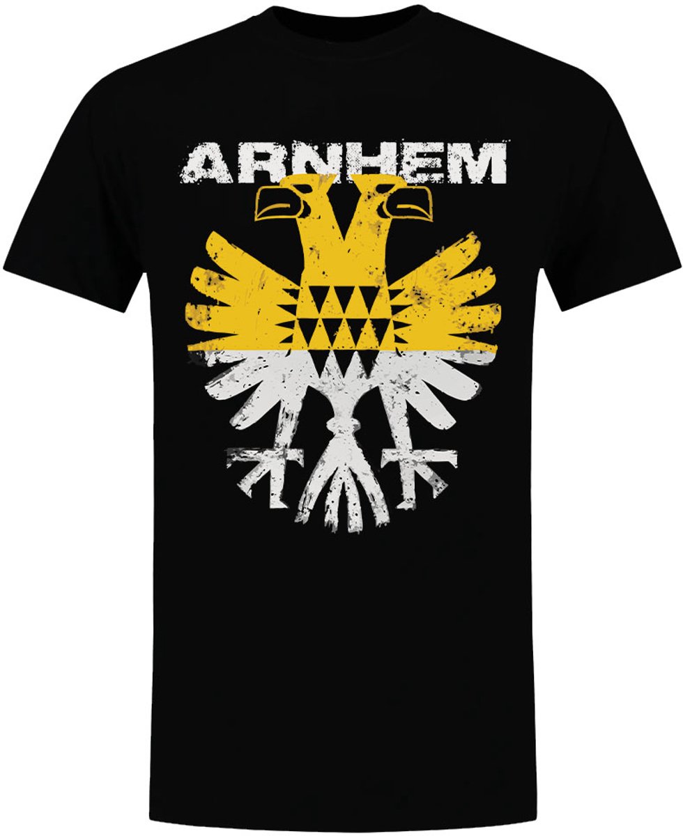 Arnhem Heren T-shirt - voor geel zwart - adelaar - voetbal - shirt