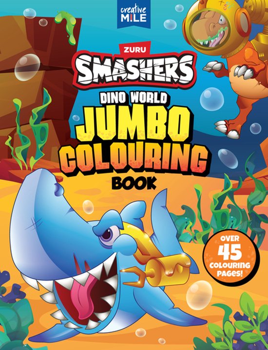 Smashers Dino World Jumbo Colouring Book - cover