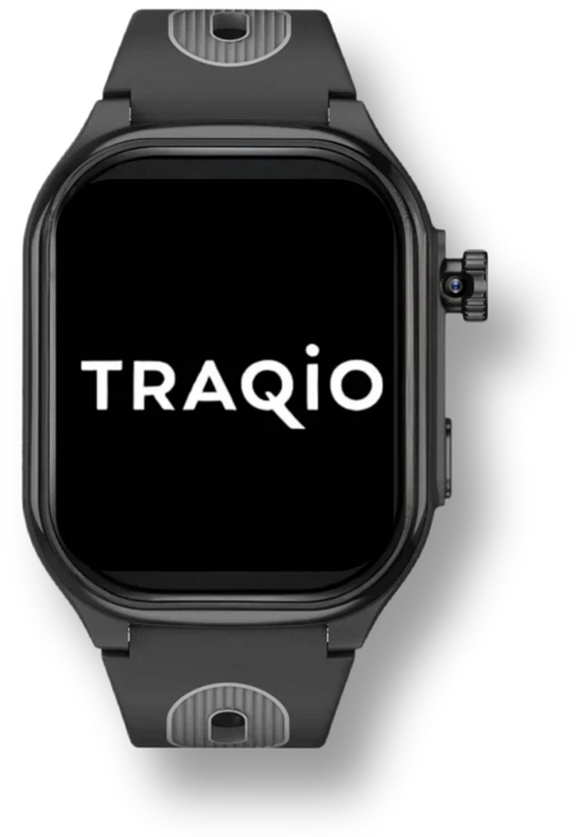 Traqio TRQ08 - smartwatch kinderen - gps horloge kind - kinderhorloge bellen - gps tracker kinderhorloge - kinderhorloge met gps - kinderhorloge - Zwart
