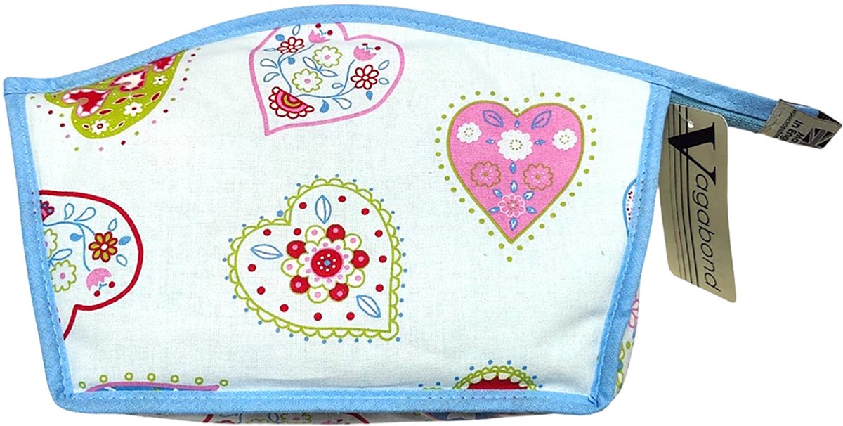 Vagabond - Toilettas - Medium Curved Holdall - "Sweetheart" - afmeting 29 x 8,5 x 17 cm.