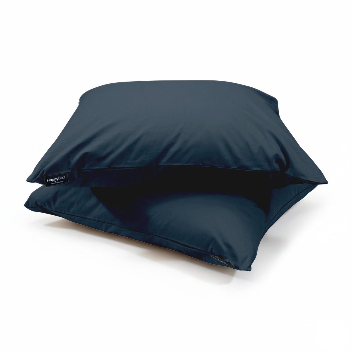 HappyBed Midnight Navy kussensloop set 2 stuks - 60x70 cm - 100% Katoen - Ultieme slaapcomfort