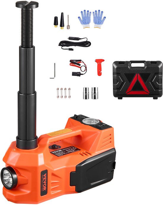 VOBor Elektrische Autokrik 3 Ton 12V - Incl. Koffer Voor SUV En Auto