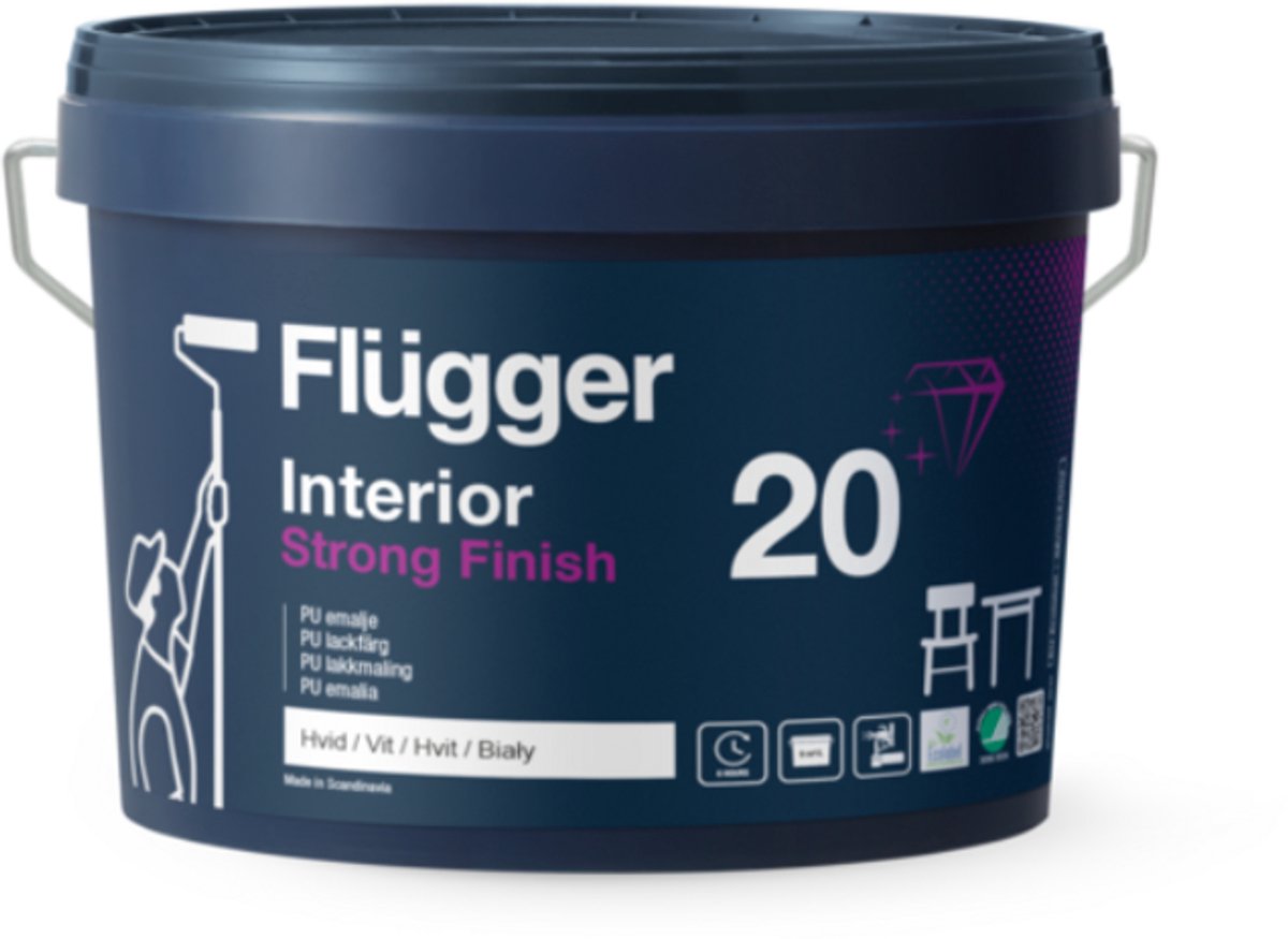 Flügger Interior Strong Finish 20 Halfmat 750 ml