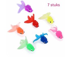 TuseRxln Aquarium Decoratie Set - Aquarium Ornament - Drijvende Realistische Bewegende Vissen Met Natuurlijke Zwembewegingen - 7 Stuks - Voor Zoetwater Aquarium En Baddecoratie