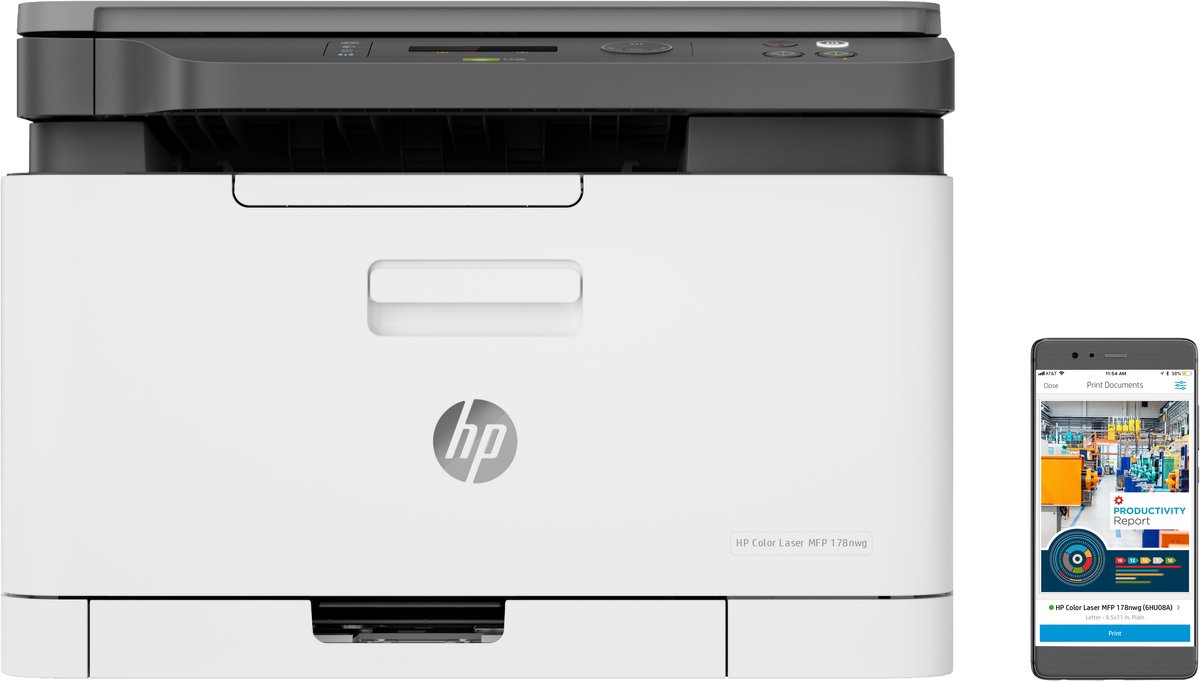 HP Color Laser 178nw - Kleuren Laserprinter - Wit